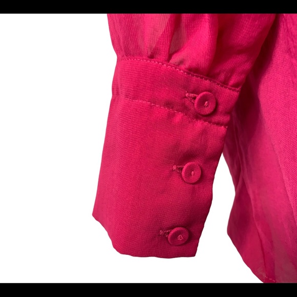 Addition Elle Fuchsia long sleeve blouse Size 14 - Picture 9 of 9